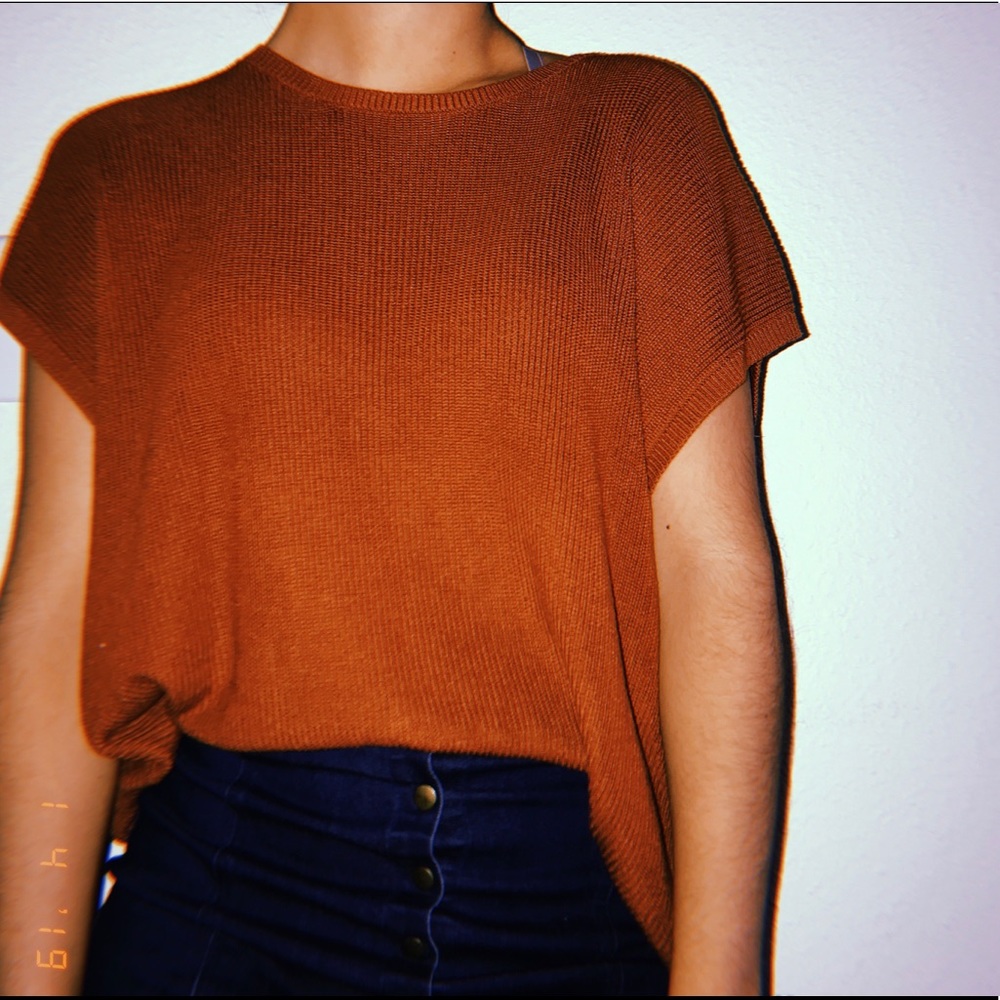 Knit shirt top